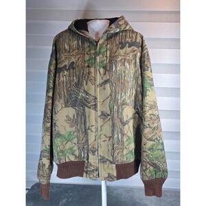 Men's Realtree Camo Hooded Zip Jacket - Tan & Green